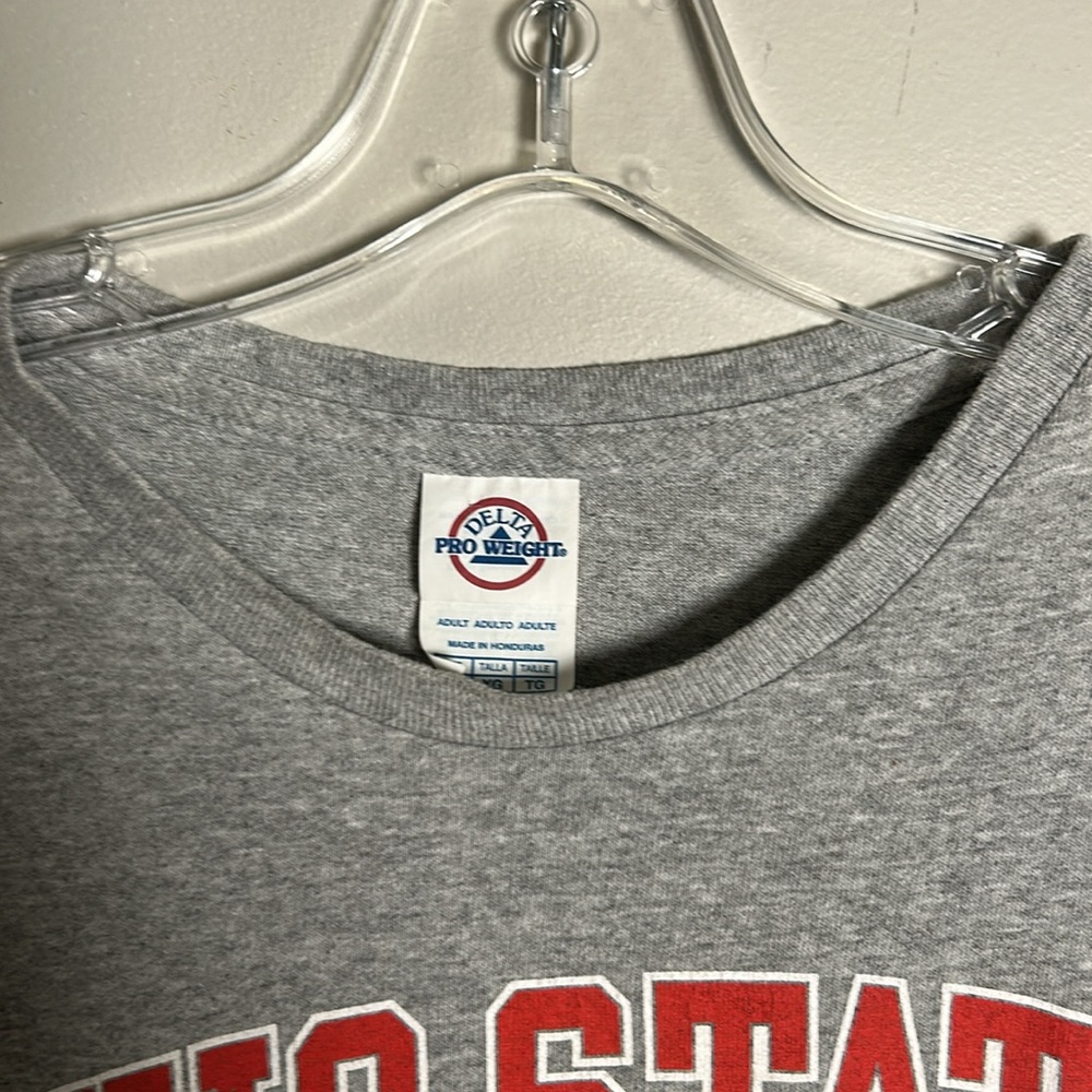 Y2K Ohio State Buckeyes NCAA Hockey Gray Delta T-Shirt Size XL. - Picture 3 of 10